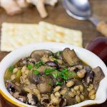 This Wild Mushroom Bean and Barley Soup features several types of 'shrooms and the magical orca bean! It's perfect for chilly Fall and Winter days!