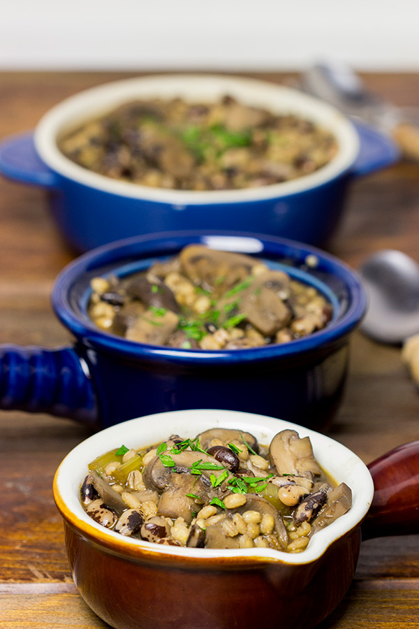 This Wild Mushroom Bean and Barley Soup features several types of 'shrooms and the magical orca bean! It's perfect for chilly Fall and Winter days!