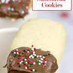Shortbread Cookies are a great cookie to make for the holidays. Go ahead and dip 'em in chocolate for an extra tasty treat!