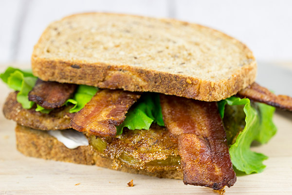 These Fried Green Tomato BLTs are a delicious twist on a classic Southern dish!