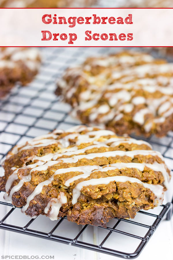 These Gingerbread Drop Scones are quick and easy to make...and perfect for a weekend breakfast on a chilly Winter morning!