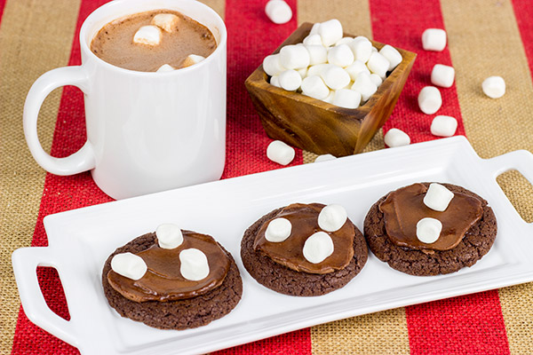 Loaded with chocolate and topped with marshmallows, these Hot Cocoa Cookies are just like your favorite Winter drink...only in frosted cookie form!