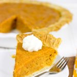 Lightly spiced with cinnamon and nutmeg, this Southern Sweet Potato Pie is a holiday classic!
