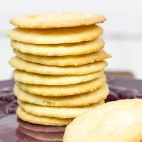 These Eggnog Ice Cream Sandwiches just like your favorite holiday drink...just in ice cream form and stuffed between thin, crispy cookies!