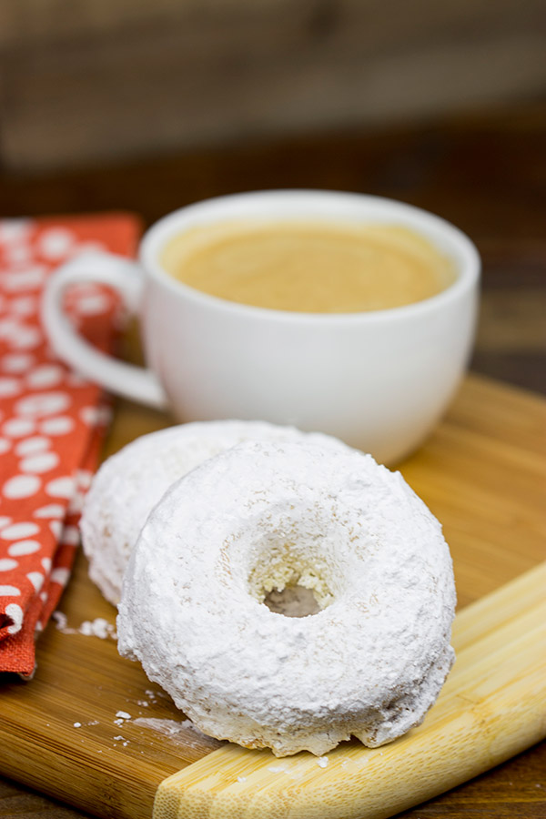 These Baked Powdered Sugar Doughnuts are a quick and easy breakfast classic!