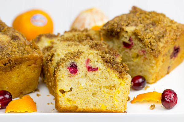 Loaded with cranberries and mandarin oranges and topped with a graham cracker crumble, this tasty Cranberry Mandarin Orange Bread is perfect for holiday baking!
