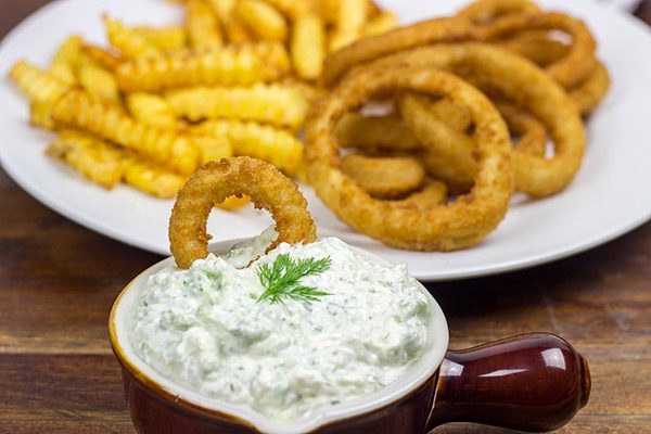 This Feta Tzatziki Dip is a flavorful and unique dip that is sure to disappear quickly!
