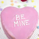 This Valentine's Day, ditch the conversation hearts. Make this delicious Strawberry Almond Heart Cake instead!