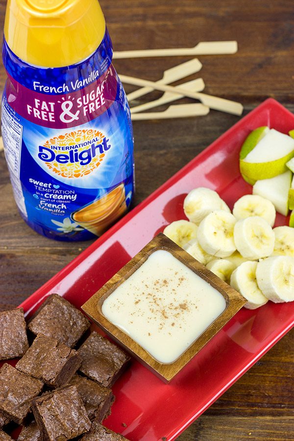 Fondue is making a comeback...starting with dessert! These Brownie Bites with French Vanilla Dipping Sauce are a fun and tasty treat!