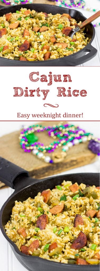 Celebrate Mardi Gras and make your weeknight dinner epic with this Cajun Dirty Rice!