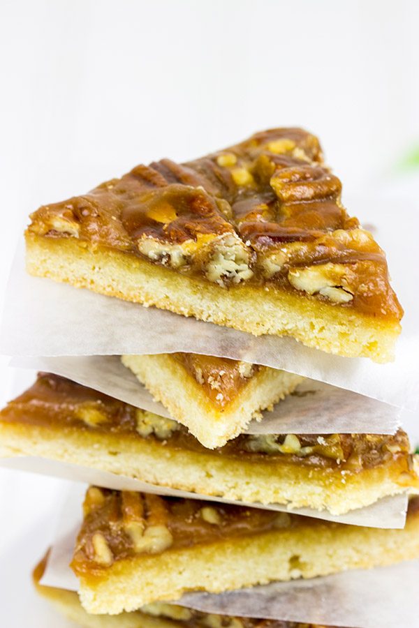 Soft shortbread cookies topped with gooey caramel and crunchy pecans. These Caramel Pecan Cookies are a winner!