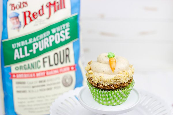 The Easter Bunny stopped by with a batch of these tasty Carrot Cake Cupcakes. Topped with brown sugar cream cheese frosting, these cupcakes will be a huge hit in your house!