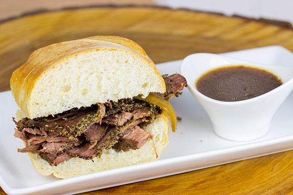 This tasty French Dip Sandwich is easier to make than you think...and it makes for one heck of an epic weeknight meal! #MakeItEpic
