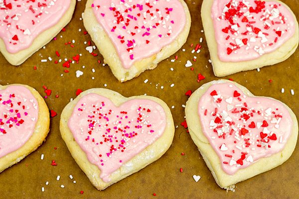 Don't have Cupid's bow and arrows handy? Try using these Frosted Soft Sugar Cookies for Valentine's Day instead!