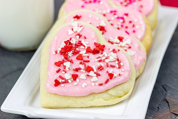 Don't have Cupid's bow and arrows handy? Try using these Frosted Soft Sugar Cookies for Valentine's Day instead!