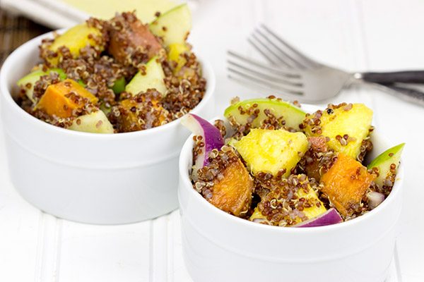 Chase the winter blues away with this tasty (and healthy!) Roasted Sweet Potato and Citrus Quinoa Salad!