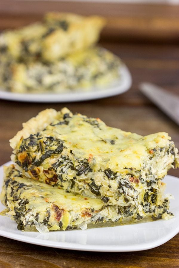 Turn one of your favorite dips into an entree with this tasty Spinach Artichoke Tart!