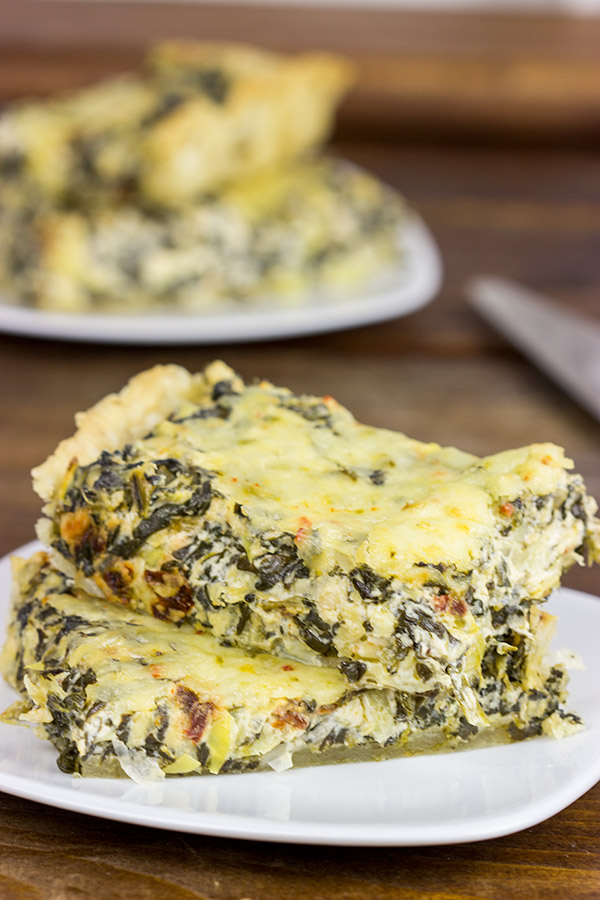 Turn one of your favorite dips into an entree with this tasty Spinach Artichoke Tart!