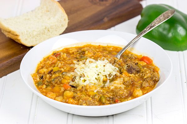 Loaded with bell peppers and seasonings, this Stuffed Pepper Soup is a great way to warm up on a chilly day!
