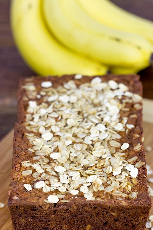 The addition of oats into this classic banana bread recipe yields a delicious Banana Oat Bread that will leave you begging for another slice!