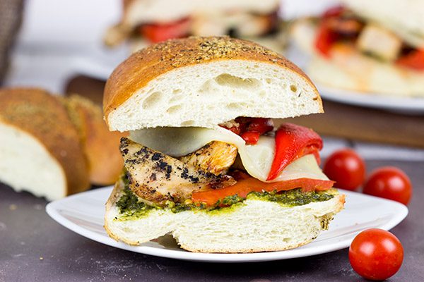 Featuring tasty basil pesto and crunchy French bread, these Grilled Chicken Pesto Sandwiches are perfect for dinner on the grill!