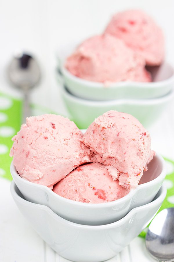 Loaded with fresh strawberries, this Homemade Strawberry Ice Cream is an easy and delicious summer dessert!