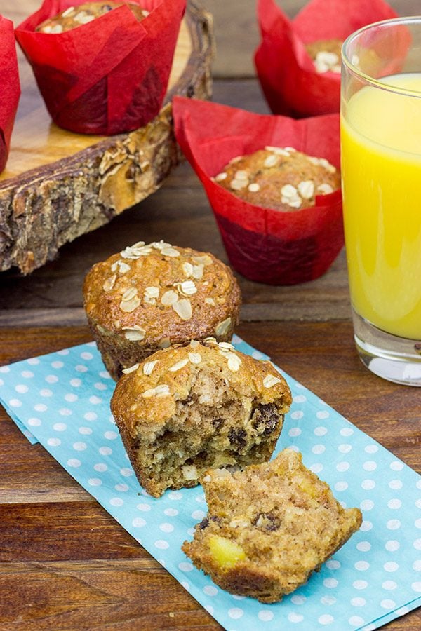 Loaded with fruits and nuts, these Morning Glory Muffins are a delicious breakfast treat!
