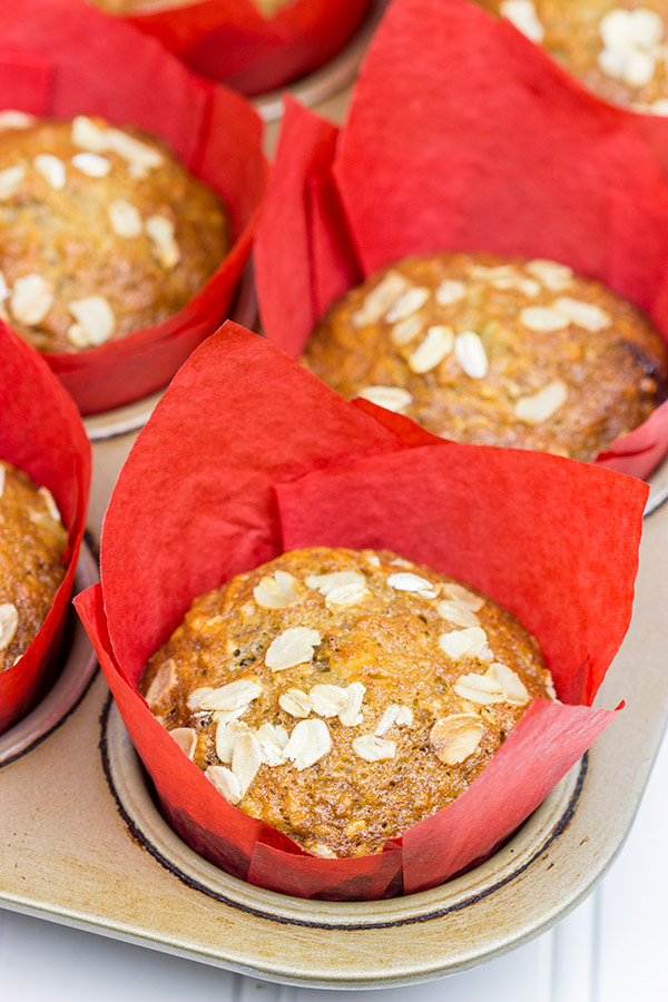 Loaded with fruits and nuts, these Morning Glory Muffins are a delicious breakfast treat!