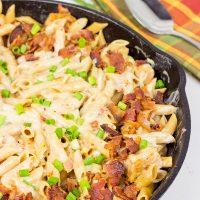 This Chicken Bacon Ranch Pasta is one heck of an epic 1-pot weeknight meal!