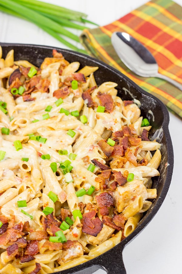 This Chicken Bacon Ranch Pasta is one heck of an epic 1-pot weeknight meal!