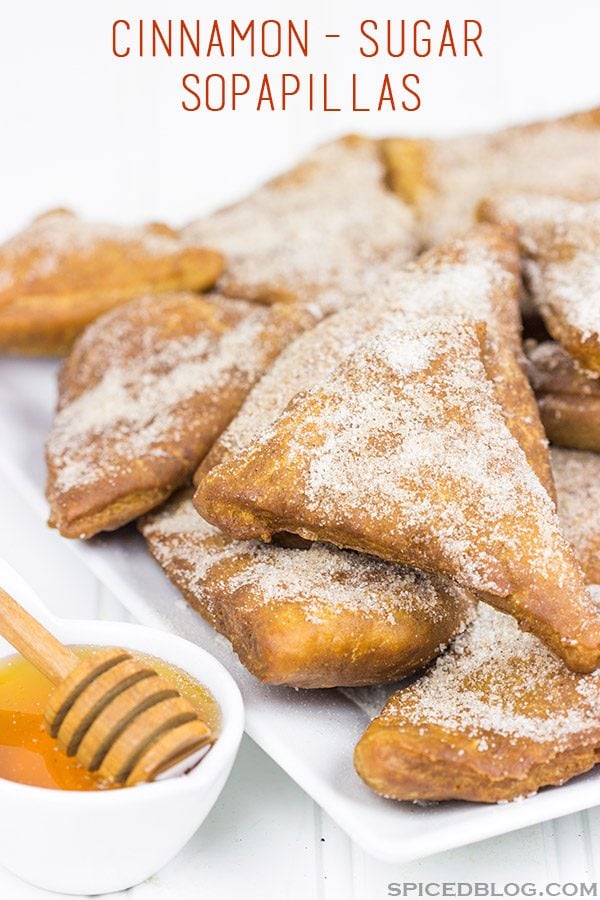 Dusted with cinnamon and sugar and served with honey, these Cinnamon Sugar Sopapillas are the perfect way to end a meal!