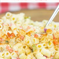 This Classic Macaroni Salad is perfect for summer picnics and dinners on the back porch!
