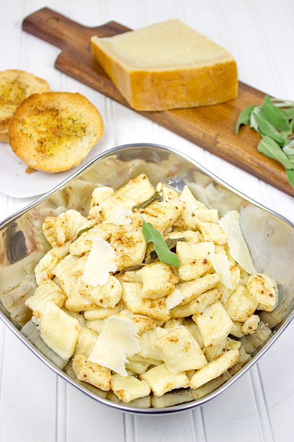 This light and fluffy Potato Gnocchi is complemented with a delicious (yet simple!) Sage Brown Butter Sauce. Buon appetito!