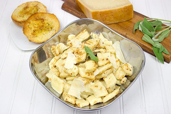 This light and fluffy Potato Gnocchi is complemented with a delicious (yet simple!) Sage Brown Butter Sauce. Buon appetito!