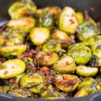 These Roasted Brussels Sprouts with Pancetta aren’t your mom’s Brussels sprouts.