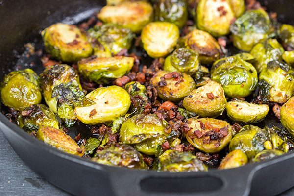 These Roasted Brussels Sprouts with Pancetta aren’t your mom’s Brussels sprouts.