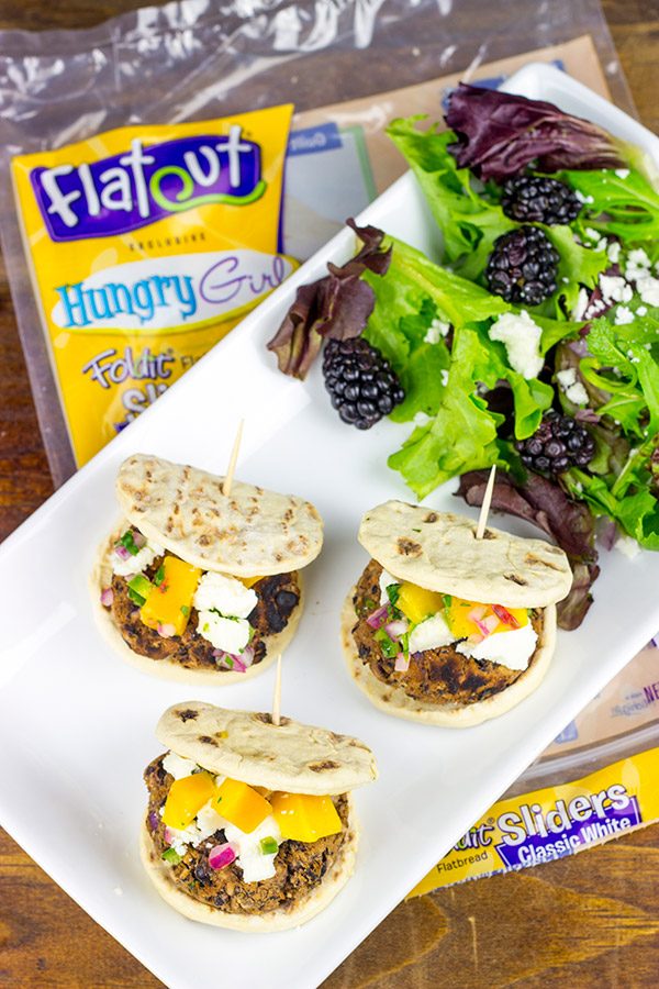 Looking for a fun and healthy way to mix up the summer grilling routine? Try these Black Bean Sliders with Mango Jalapeno Salsa!