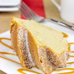 Lightly spiced with cinnamon and cardamom, this Caramel Chai Pound Cake is a delicious dessert. Serve it with a scoop of vanilla ice cream for a tasty summer treat!