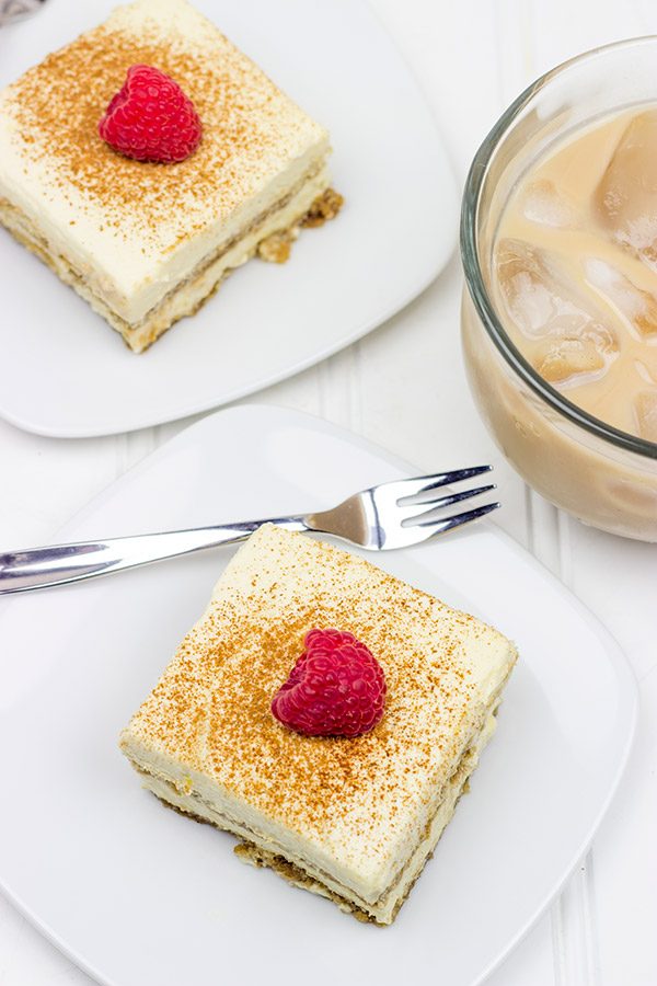This Caramel Chai Tiramisu is a fun twist on a classic Italian dessert!