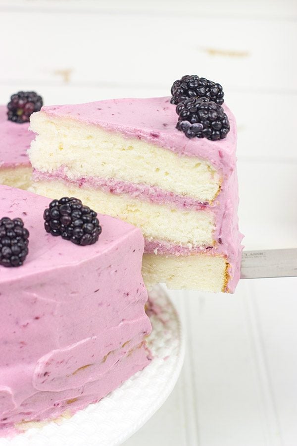 Packed with one of the classic flavors of summer, a slice of this Fresh Blackberry Cake is the perfect treat for the end of a hot day!