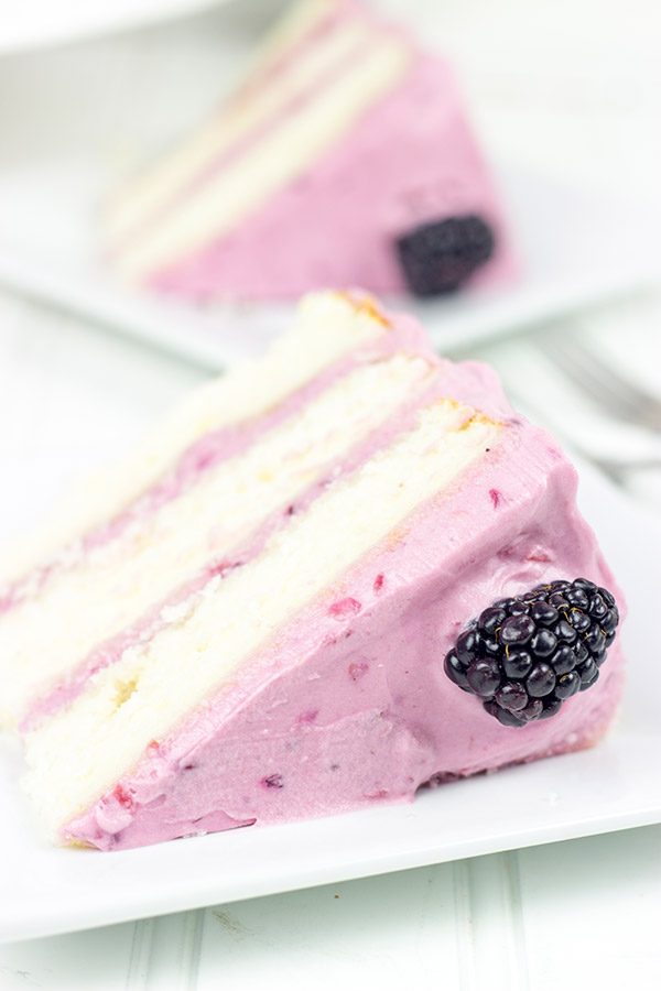 Packed with one of the classic flavors of summer, a slice of this Fresh Blackberry Cake is the perfect treat for the end of a hot day!