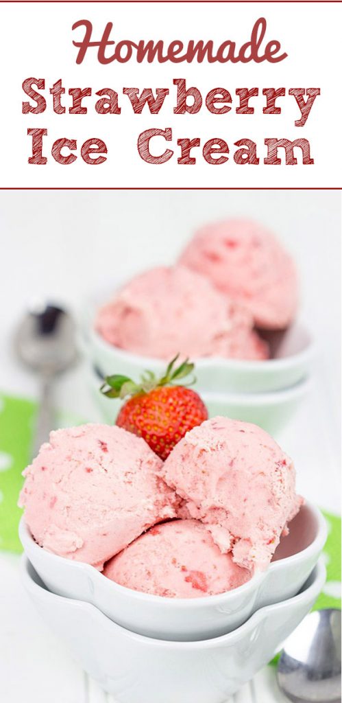 Loaded with fresh strawberries, this Homemade Strawberry Ice Cream is an easy and delicious summer dessert!