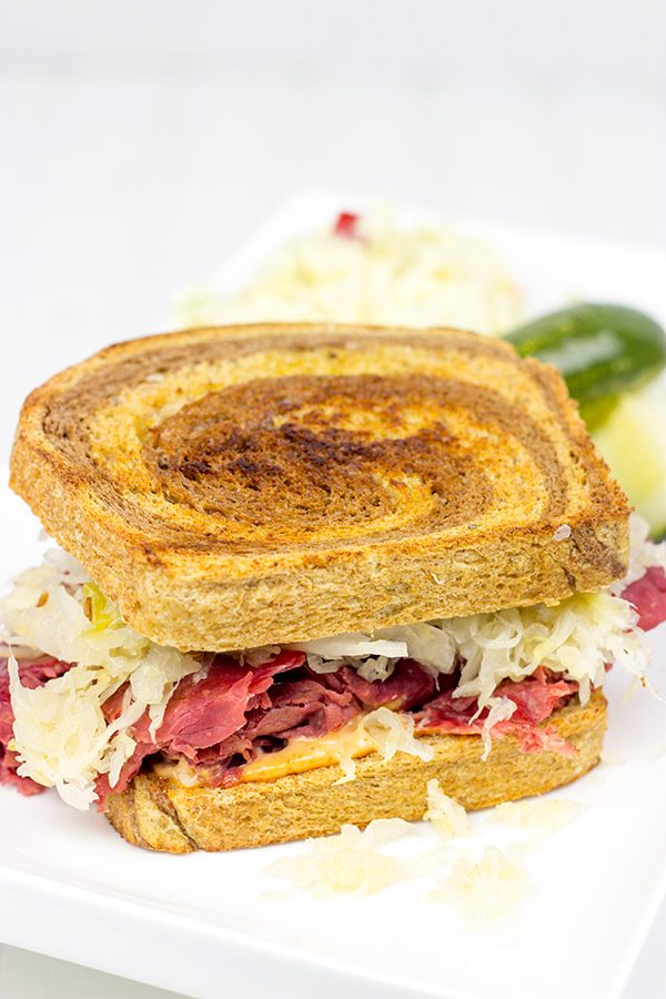 Fresh bread is the best kind of bread!  This homemade Marbled Rye Bread is not only fun to make, but it's the perfect bread for delicious reuben sandwiches!