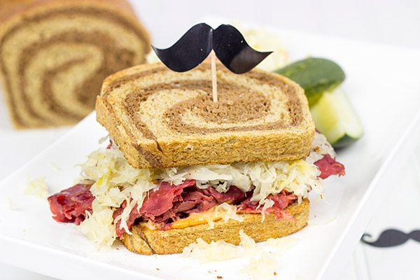 Fresh bread is the best kind of bread! This homemade Marbled Rye Bread is not only fun to make, but it's the perfect bread for delicious reuben sandwiches!