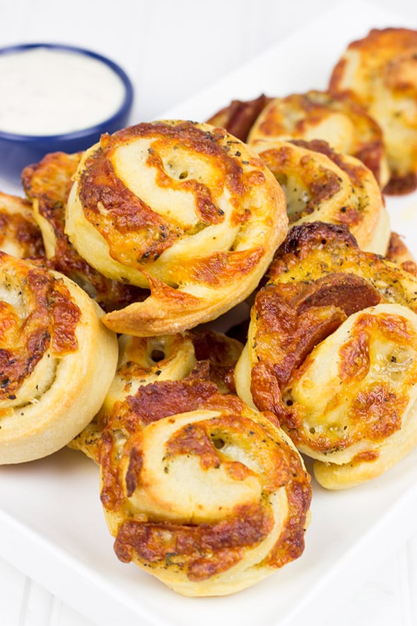 Mix up pizza night and make up a batch of these Pepperoni Pizza Rolls. They're quite tasty when served with ranch dressing!