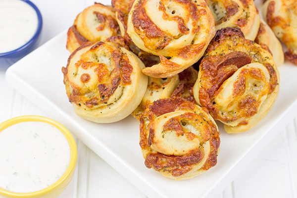 Mix up pizza night and make up a batch of these Pepperoni Pizza Rolls. They're quite tasty when served with ranch dressing!