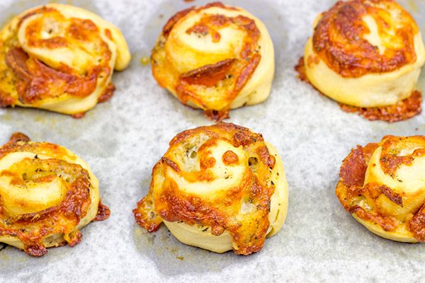 Mix up pizza night and make up a batch of these Pepperoni Pizza Rolls. They're quite tasty when served with ranch dressing!