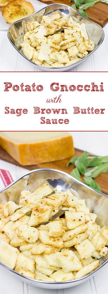 This light and fluffy Potato Gnocchi is complemented with a delicious (yet simple!) Sage Brown Butter Sauce. Buon appetito!