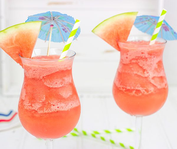 Blend up a batch of these Watermelon Daiquiris for some fun in the sun this summer!