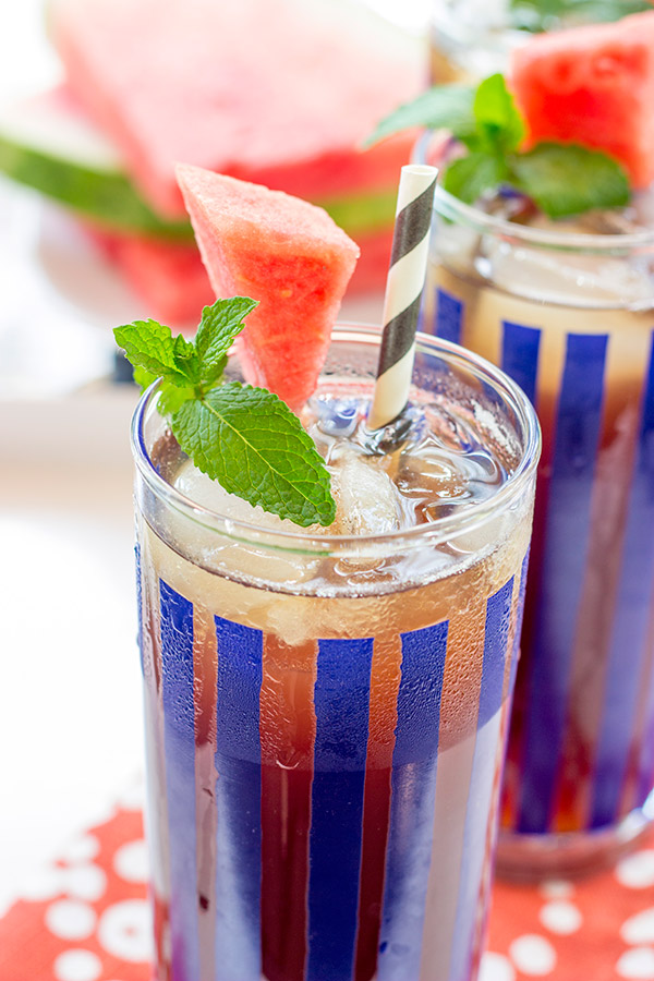 Beat the summer heat with a cold glass of this Watermelon Mint Sweet Tea!